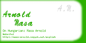 arnold masa business card